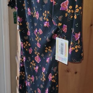 Ladies dress XXS LulaRoe creating freedom black with flowers